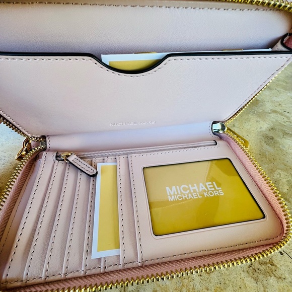 Michael Kors Dome Medium Signature Satchel&wallet powdered blush NWT - Picture 12 of 15